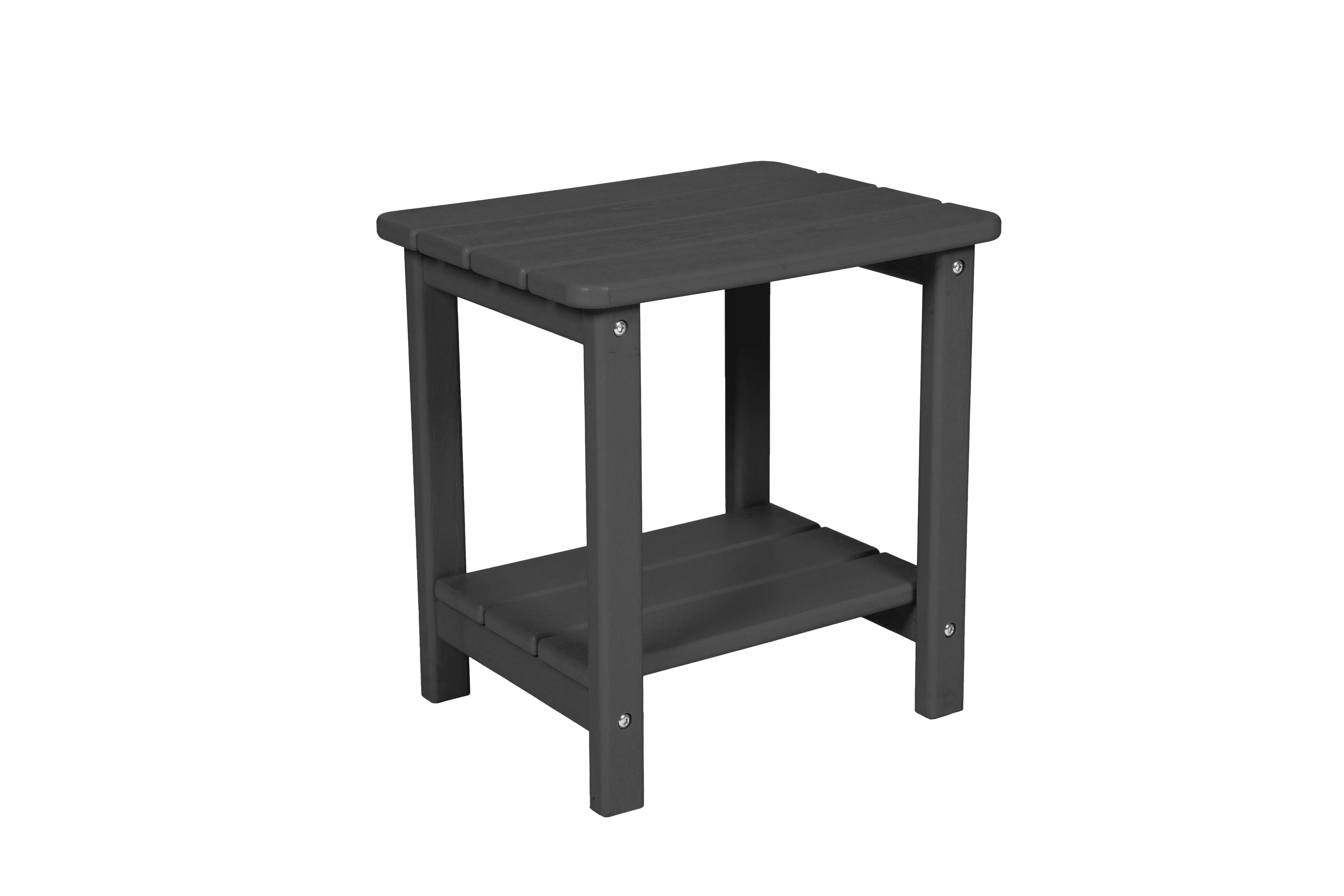 Left. GOODSILO - Folding Adirondack Chair with Side Table, 3-Piece Set (2 Chairs & 1 Table) - Gray.