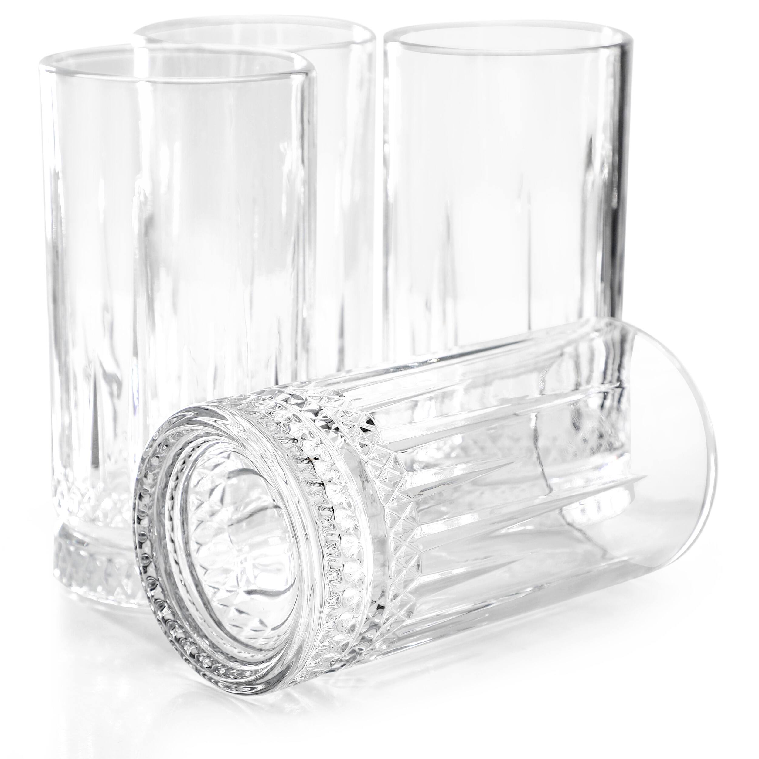 Alt View 2. Gibson - Gibson Home 4 Piece 16 Ounce Iceberg Embossed Glass Tumbler Set - Clear.
