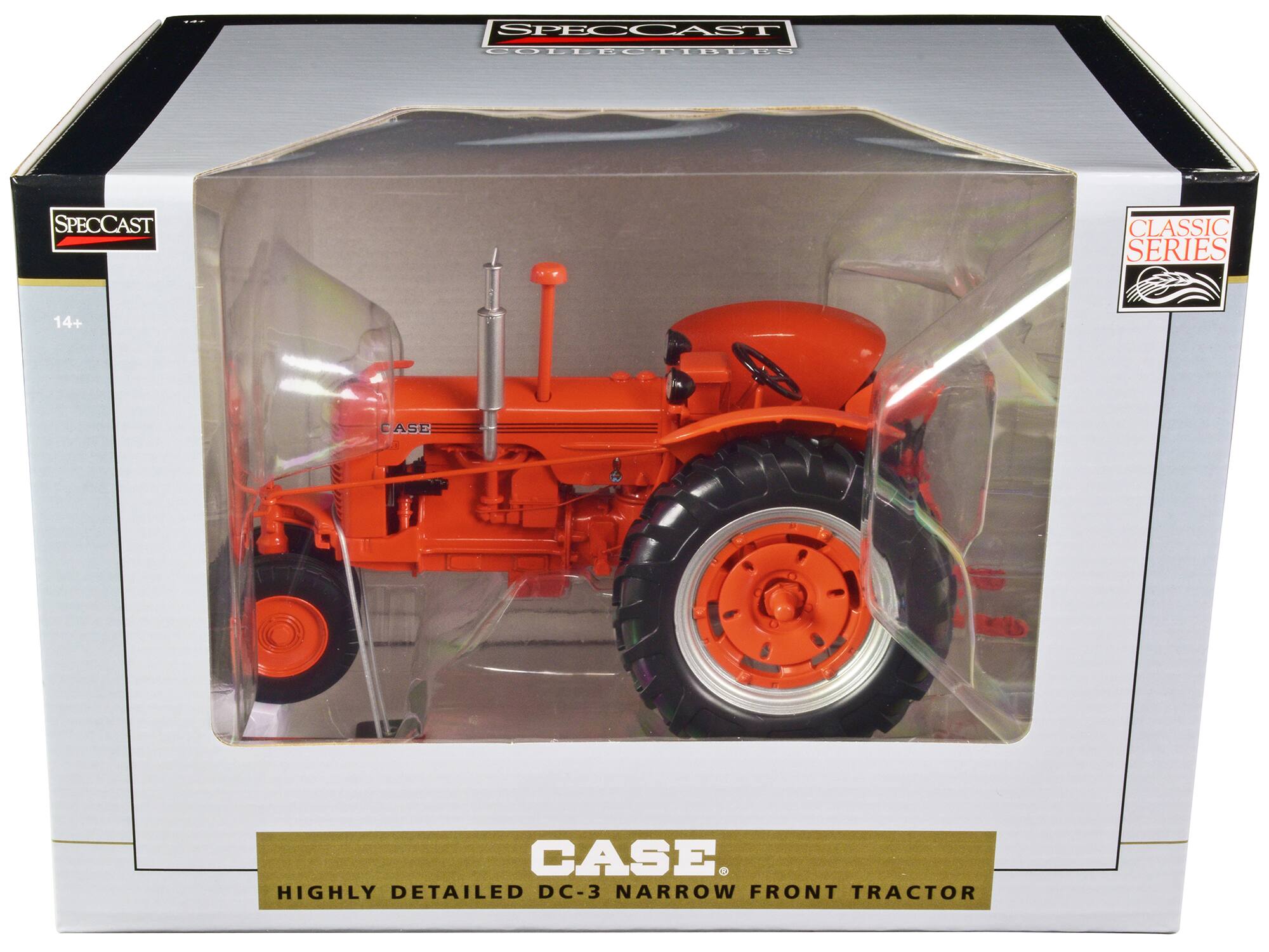 SpecCast Collectibles - Case DC3 Narrow Front Tractor Orange "Classic Series" 1/16 Diecast Model by SpecCast