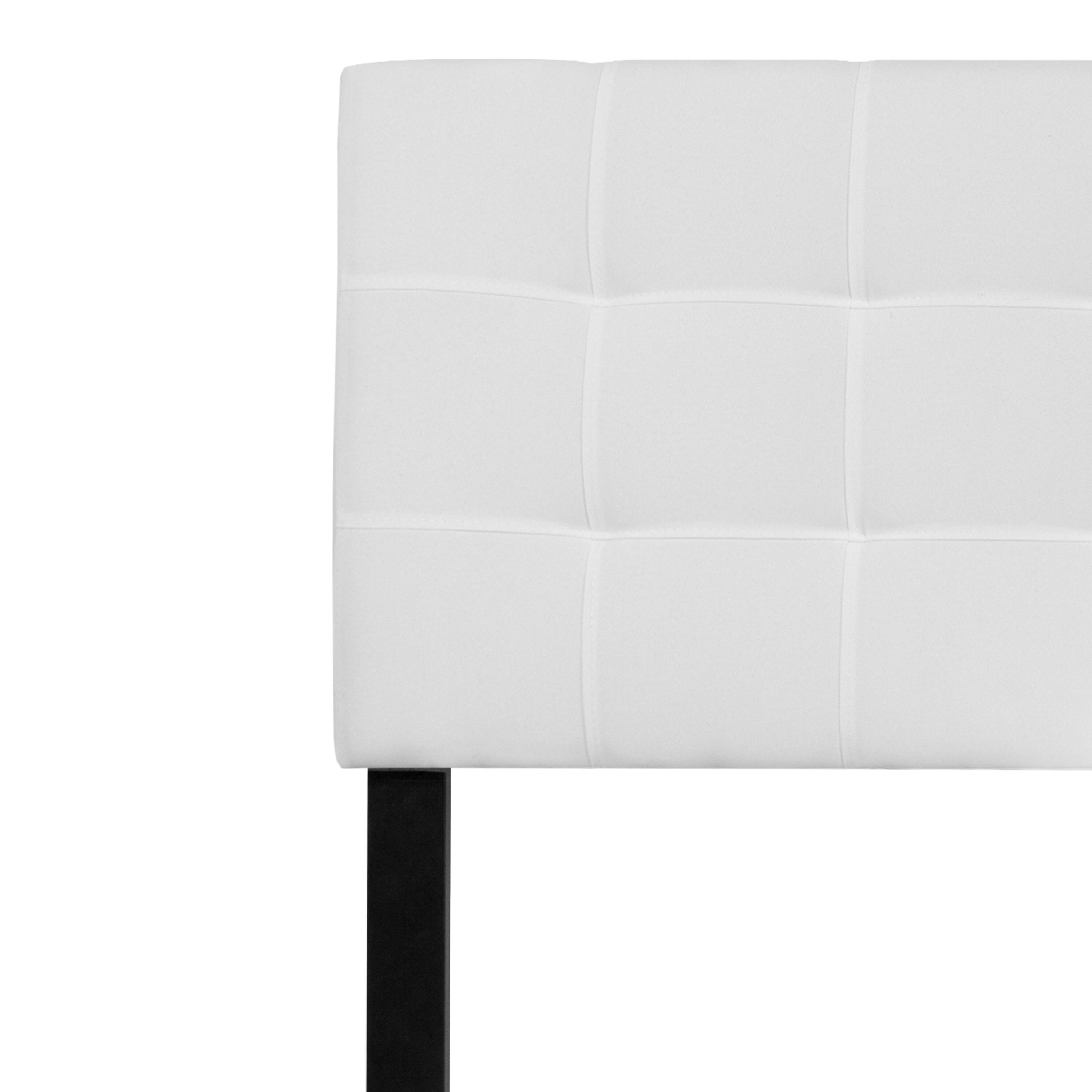 Alt View 5. Emma + Oliver - Quilted Tufted Upholstered Headboard - White.