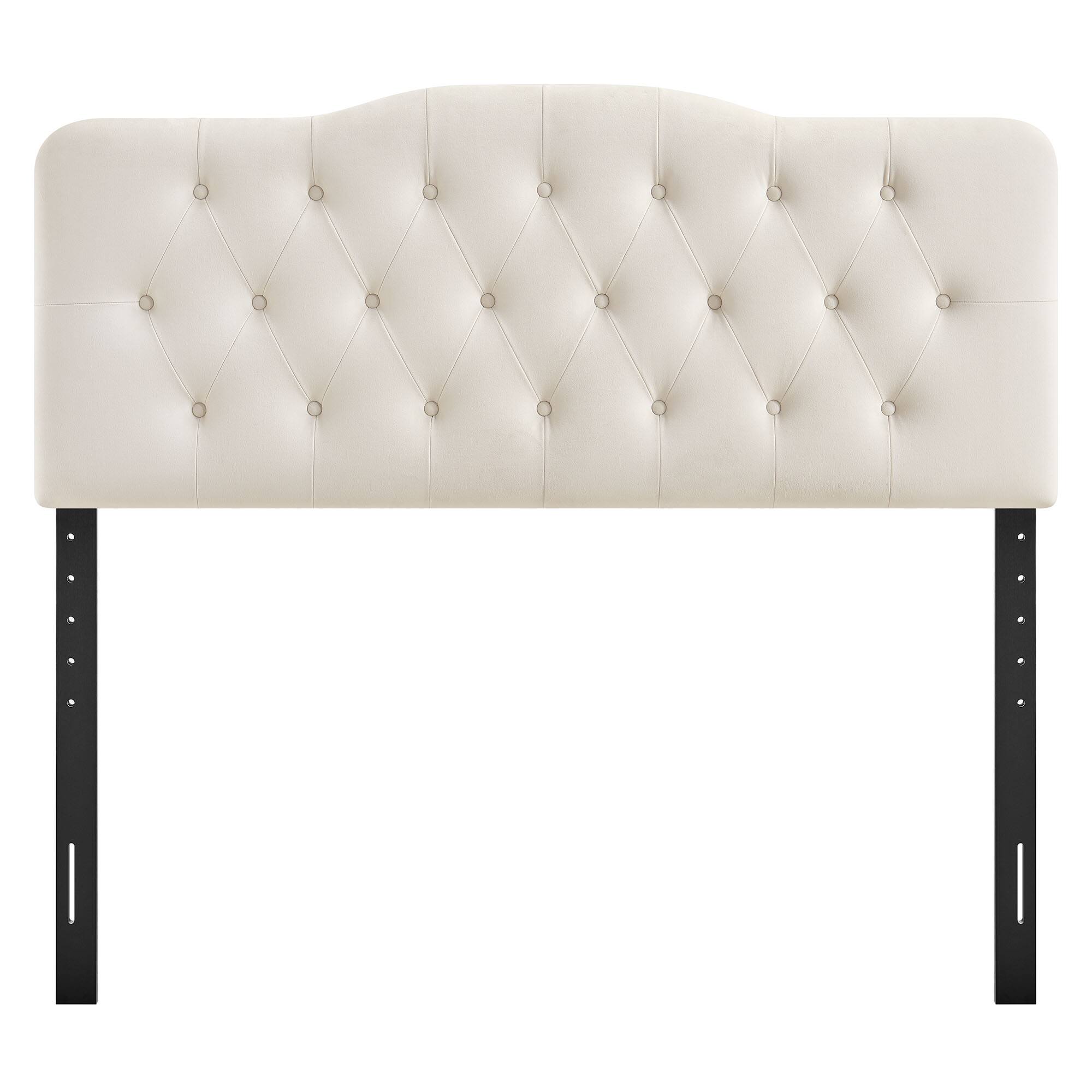 Alt View 2. Modway - Annabel Diamond Tufted Performance Velvet Headboard by Modway - Alabaster.