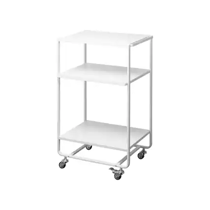 Front. Yamazaki Home - Rolling Utility Cart (32" H) - Steel - Black.