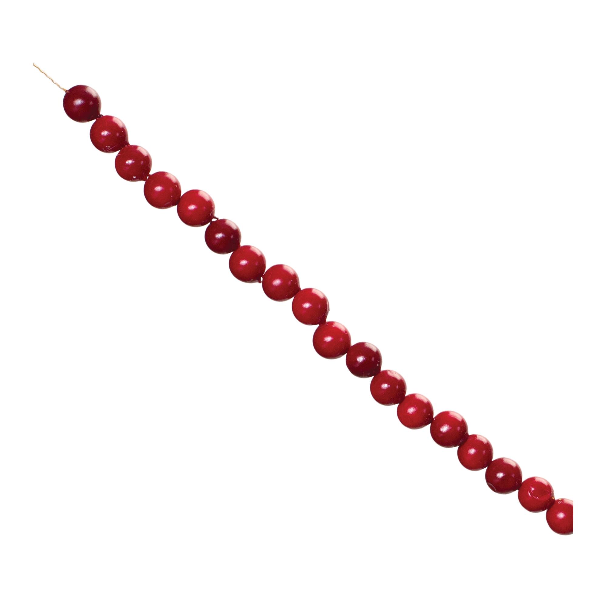 Front. BreeBe - Cranberry String Garland (Set of 2) - Red.