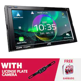 JVC - KW-M875BW 6.8" Multimedia w/ Apple CarPlay & License Plate Camera
