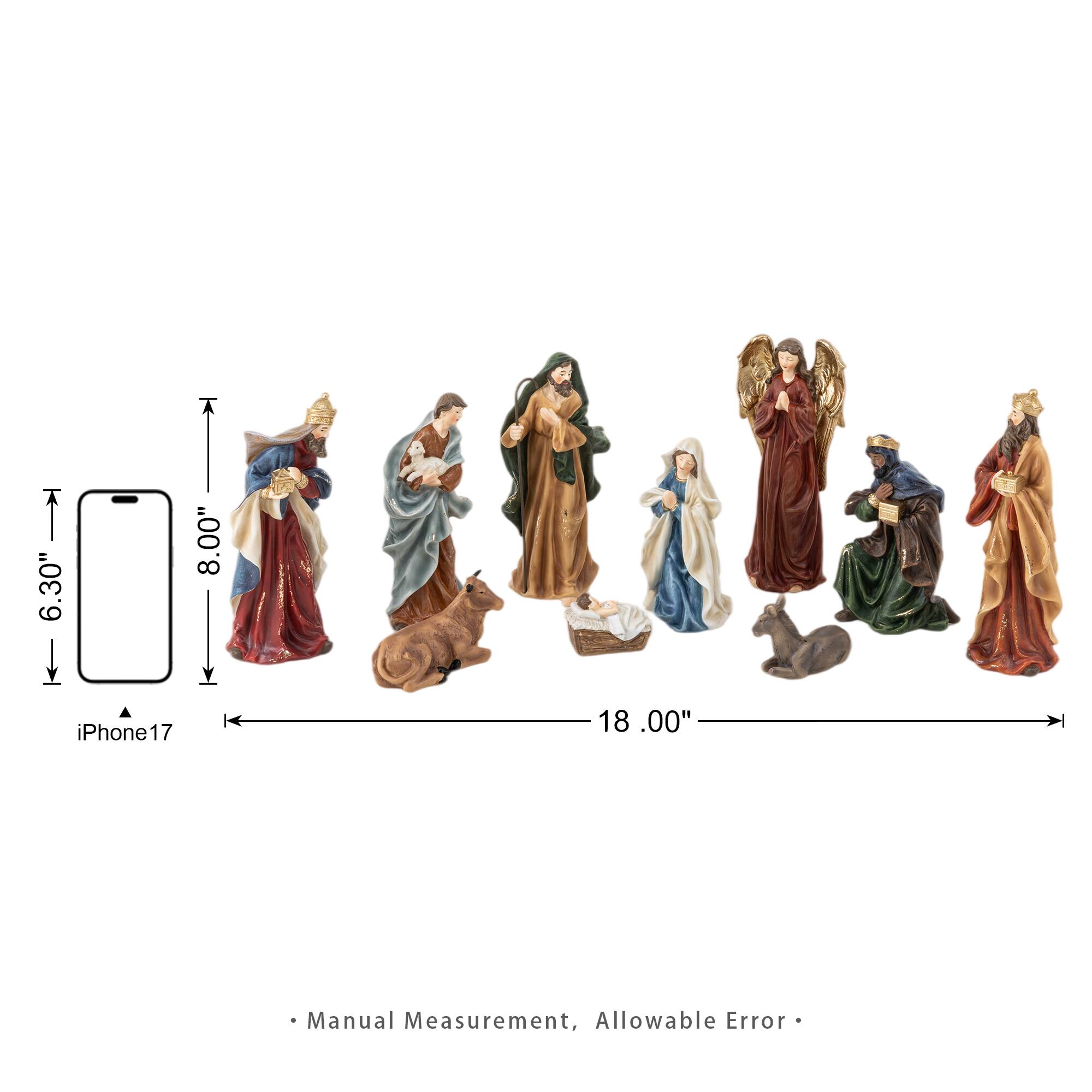 6.30" 8.00" iPhone17  
18.00"  
Manual Measurement, Allowable Error