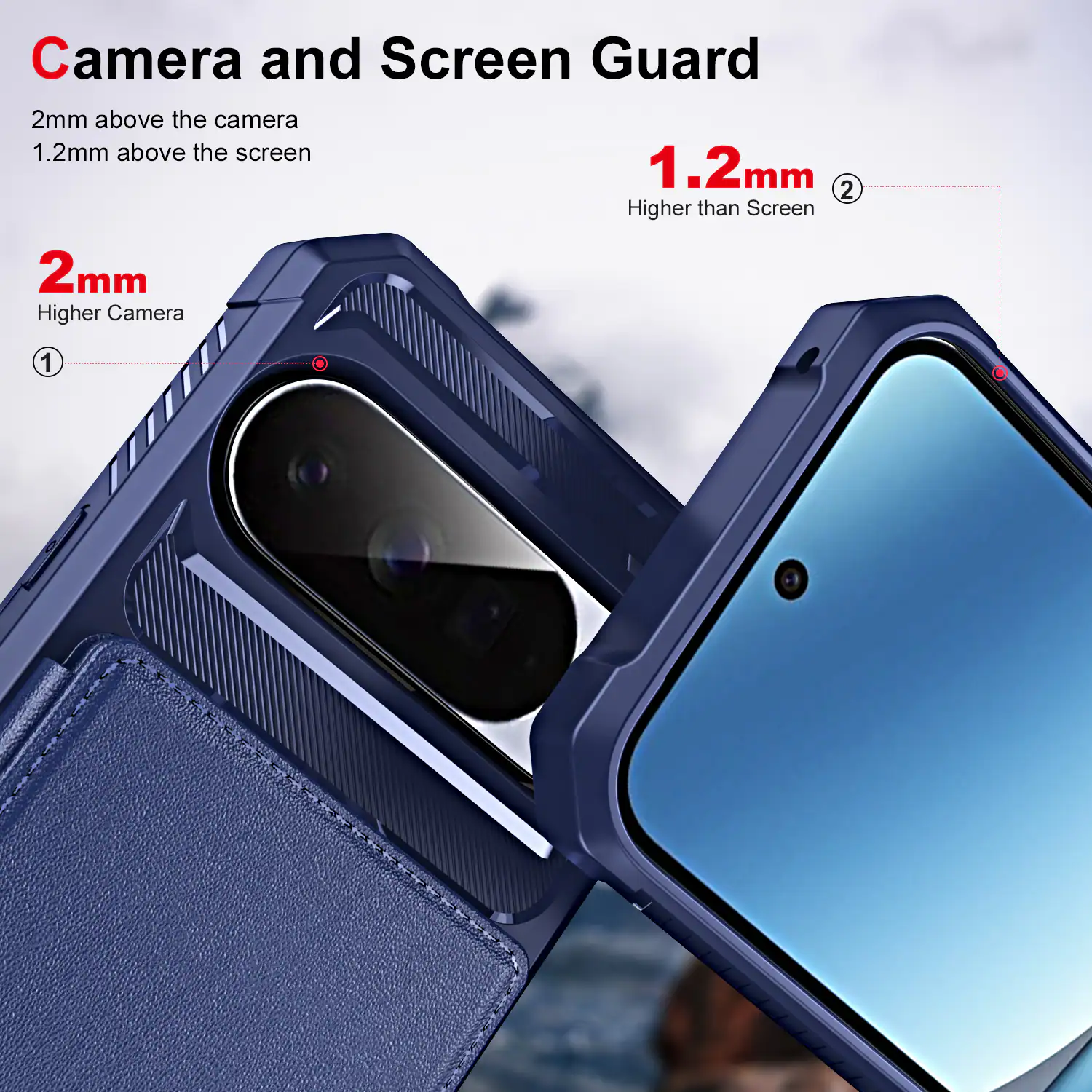 Dteck Shockproof Wallet Phone Case for Google Pixel 11 Pro, PU Leather ...