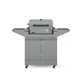 TYTUS Grills - TYTUS Emberwood Charcoal Grill with Grill and Prep Cart - Gray