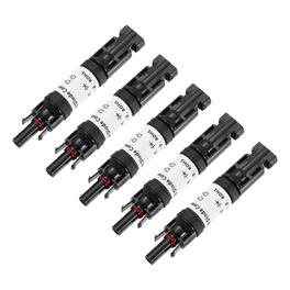 Unique Bargains - 5pcs 30A Built-in Diode Solar Wire Connector Anti-backflow 1000V IP67 Male/Female for PV System - Black