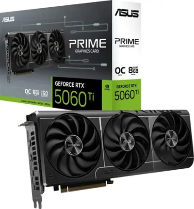 ASUS PRIME NVIDIA GeForce RTX 5060 Ti OC Edition 8GB GDDR7 ASUS PRIME NVIDIA GeForce RTX 5060 Ti OC Edition 8GB GDDR7