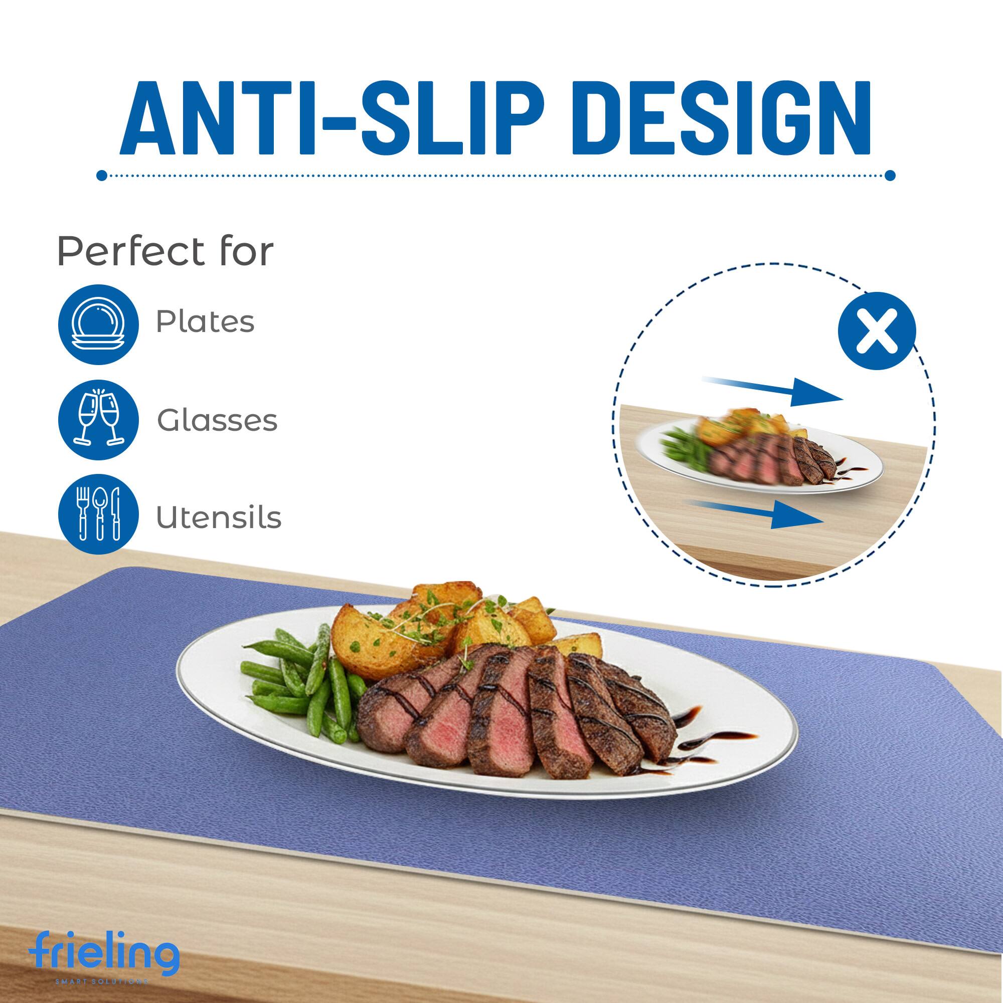 ANTI-SLIP DESIGN

Perfect for
- Plates
- Glasses
- Utensils

frieling
SMART SOLUTIONS
