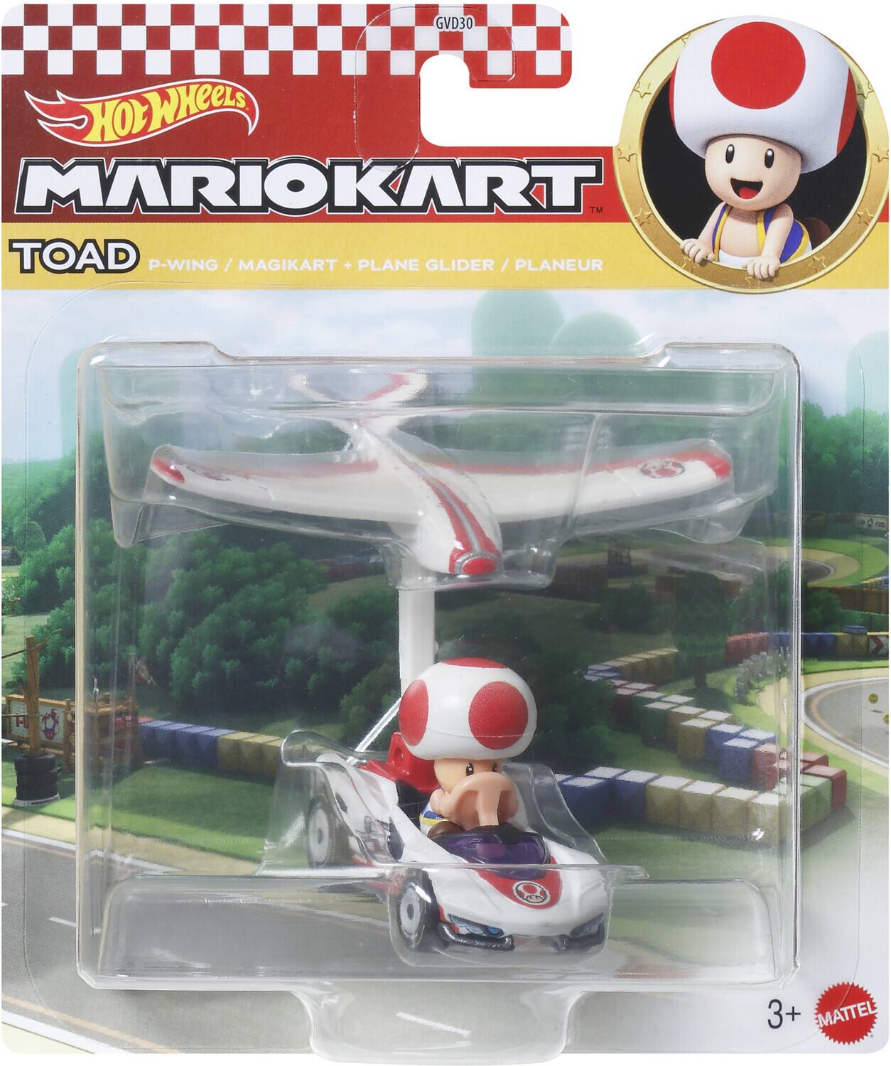 GVD30 HOL WeeLS MARIOKART TM TOAD - P-WING / MAGIKART + PLANE GLIDER / PLANEUR 3+ EMATTEL
