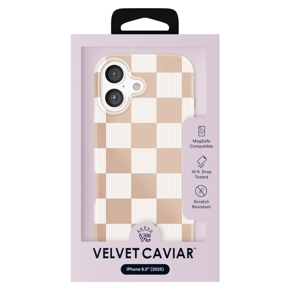 MagSafe Compatible  
10 ft. Drop Tested  
Scratch Resistant  
VELVET CAVIAR  
iPhone 6.3" (2025)