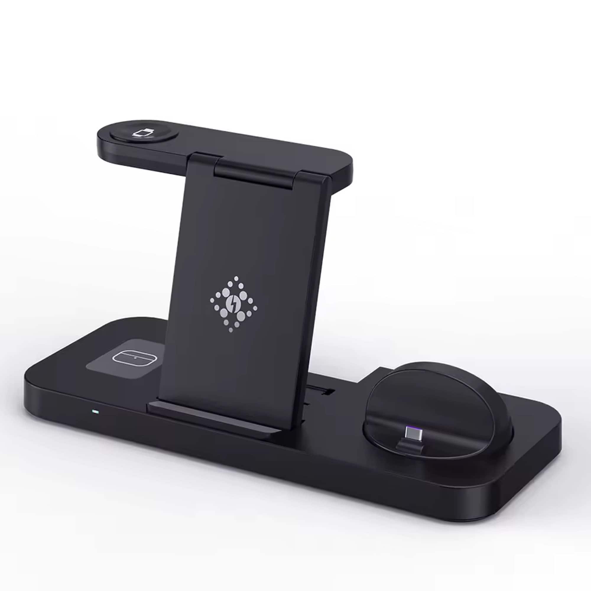 YONWAY - Foldable 6 In 1 Wireless Charger Stand for iPhone 17 16 15 14 13 Apple Watch Airpods, Fast Charging Dock Station