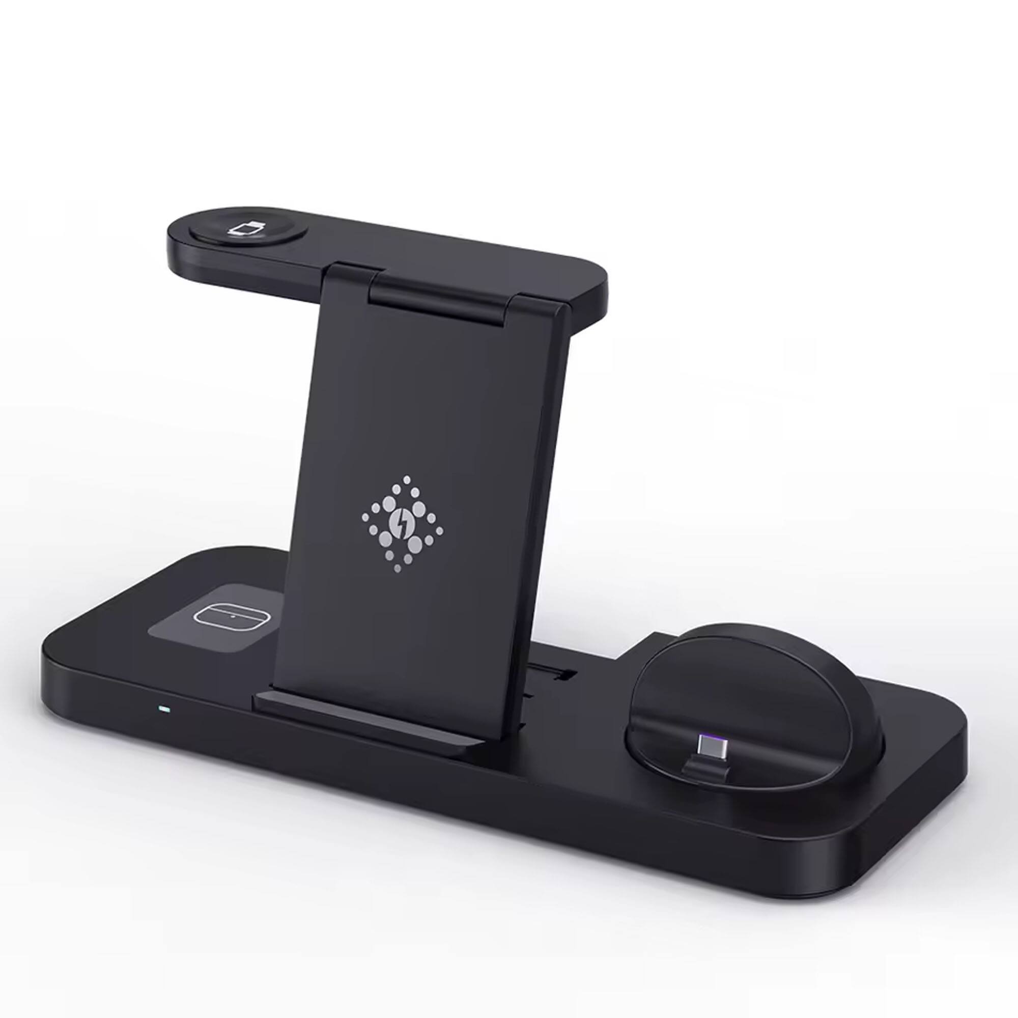 Front. YONWAY - Foldable 6 In 1 Wireless Charger Stand for iPhone 17 16 15 14 13 Apple Watch Airpods, Fast Charging Dock Station.