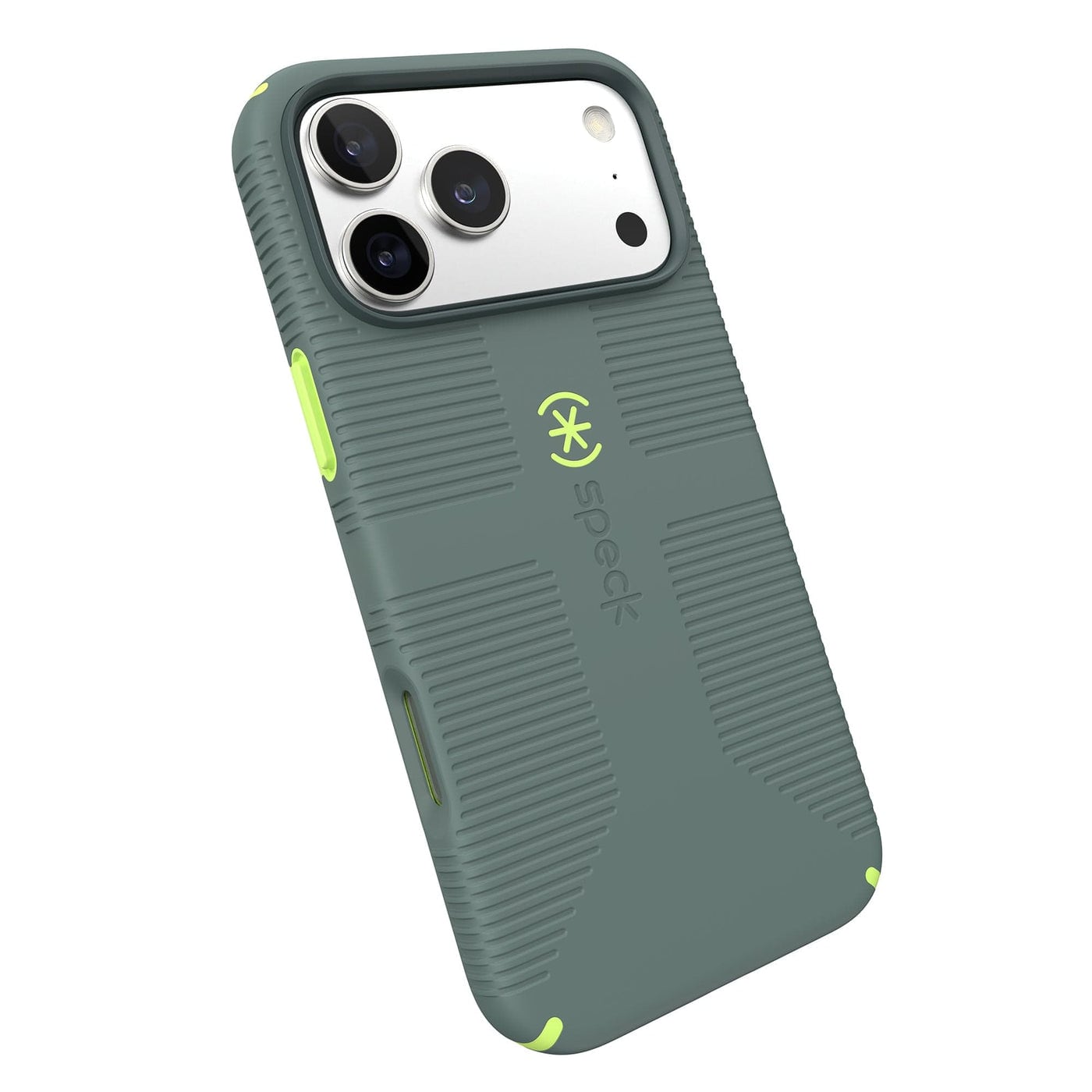 Speck iPhone 17 ProMax CANDYSHELL GRIP + MS Neo Drab/Glow Green