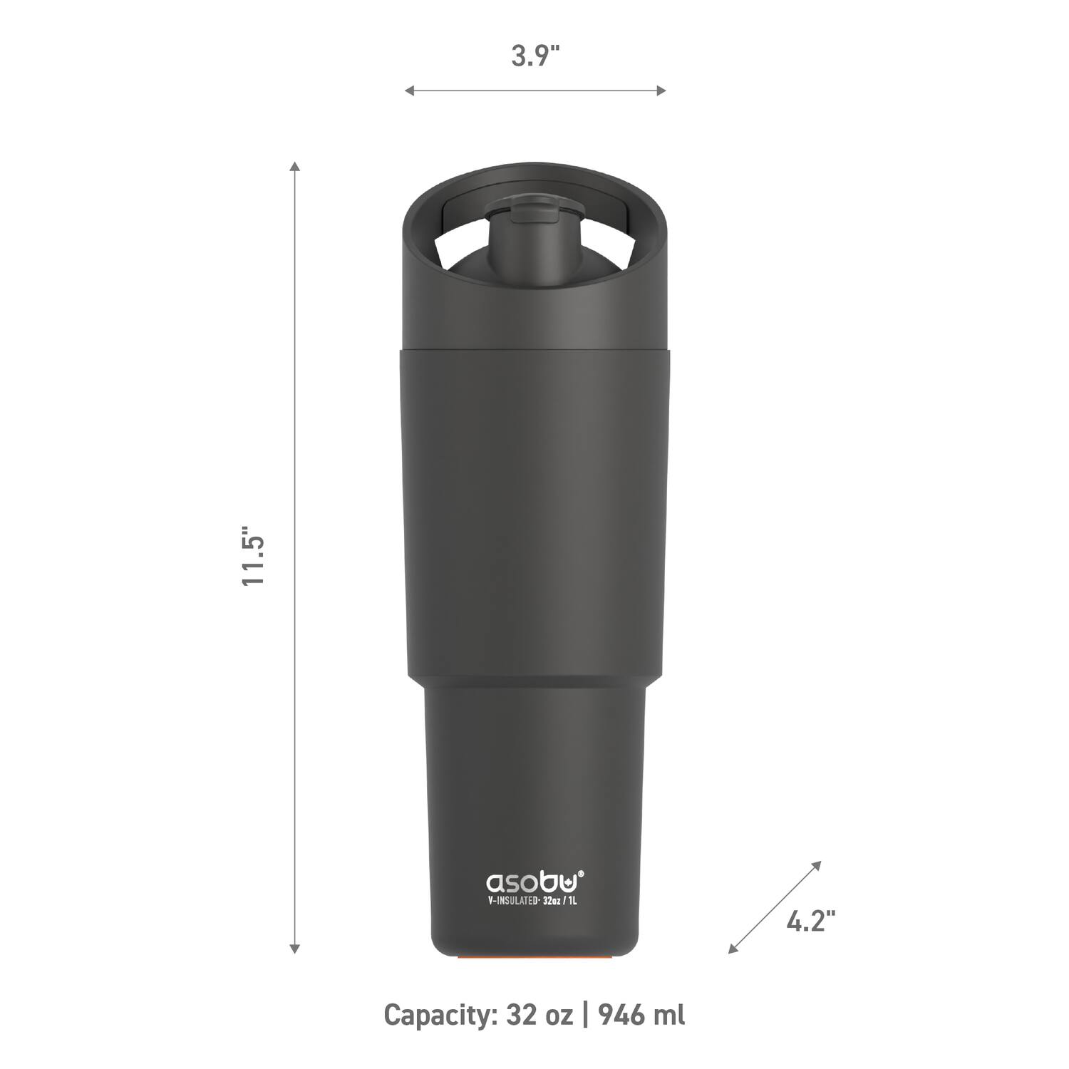 3.9" 11.5" asobu F-INSULATED 22m21 a 4.2" Capacity: 32 oz | 946 ml