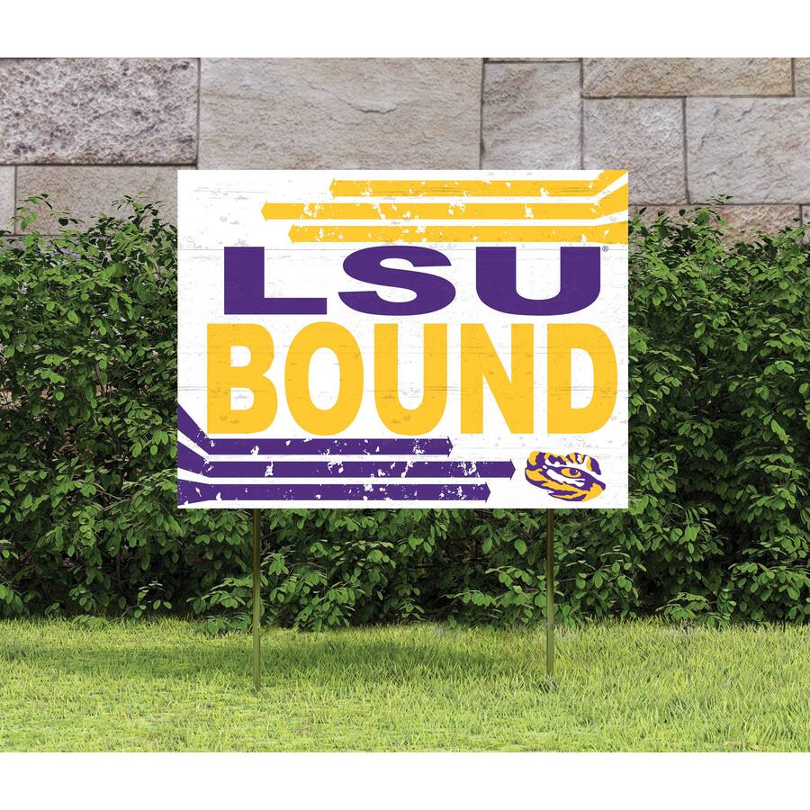 Lsu Address Labels Jardine LSU Tigers 18'' x 24'' Bound Yard Sign White 4940187 - Best Buy