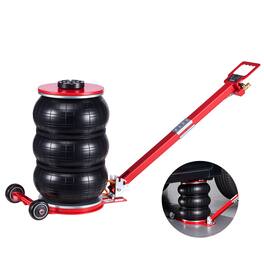 VEVOR - Air Jack,5 Ton/11023 lbs Triple Bag Air Jack,Airbag with Six Steel Pipes,Lift Up to 18.3 inch/464 mm,4-10 s Fast Lifting - Red;Black