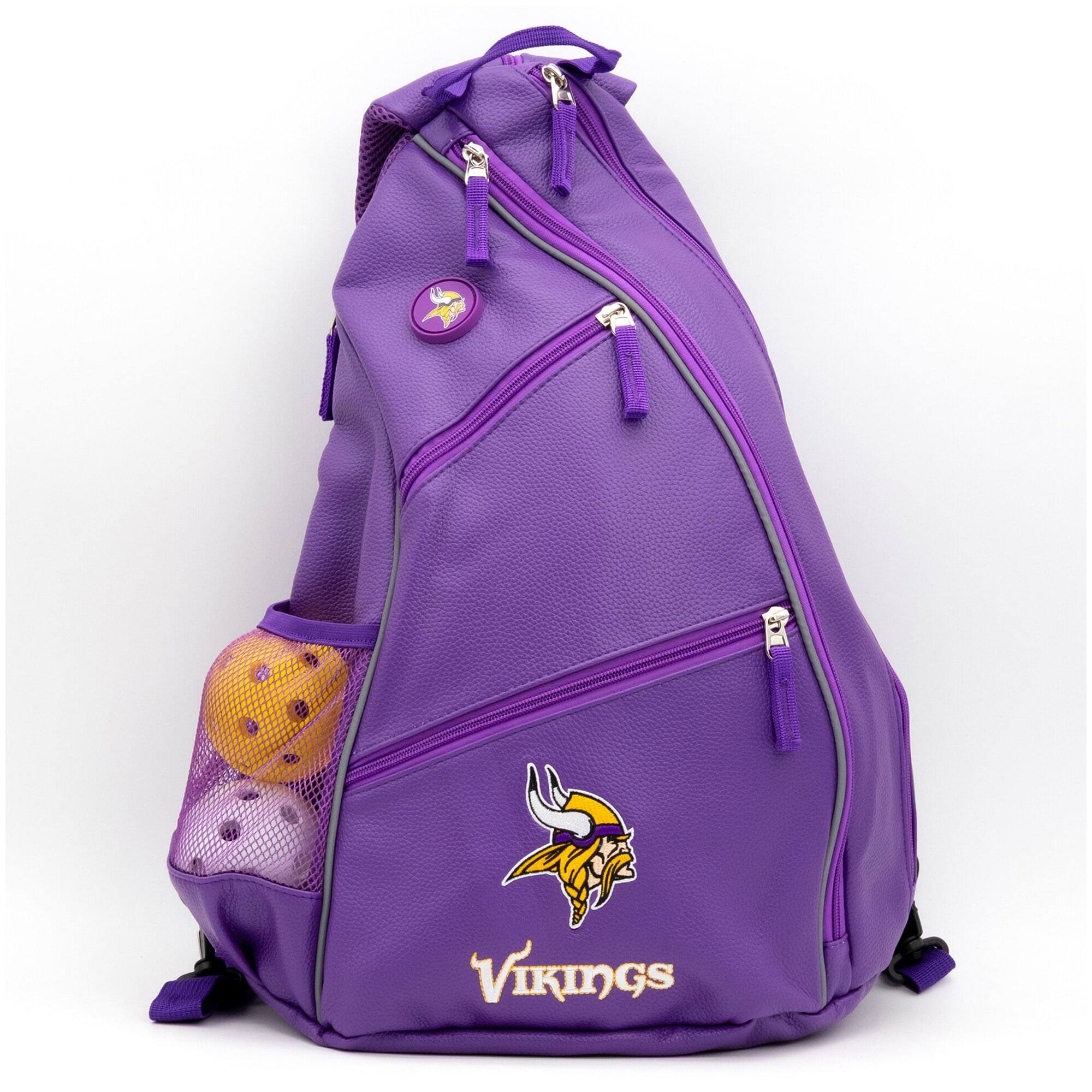 Alt View 3. Team Golf - Minnesota Vikings Embroidered Team Pickleball Backpack - Multicolor.