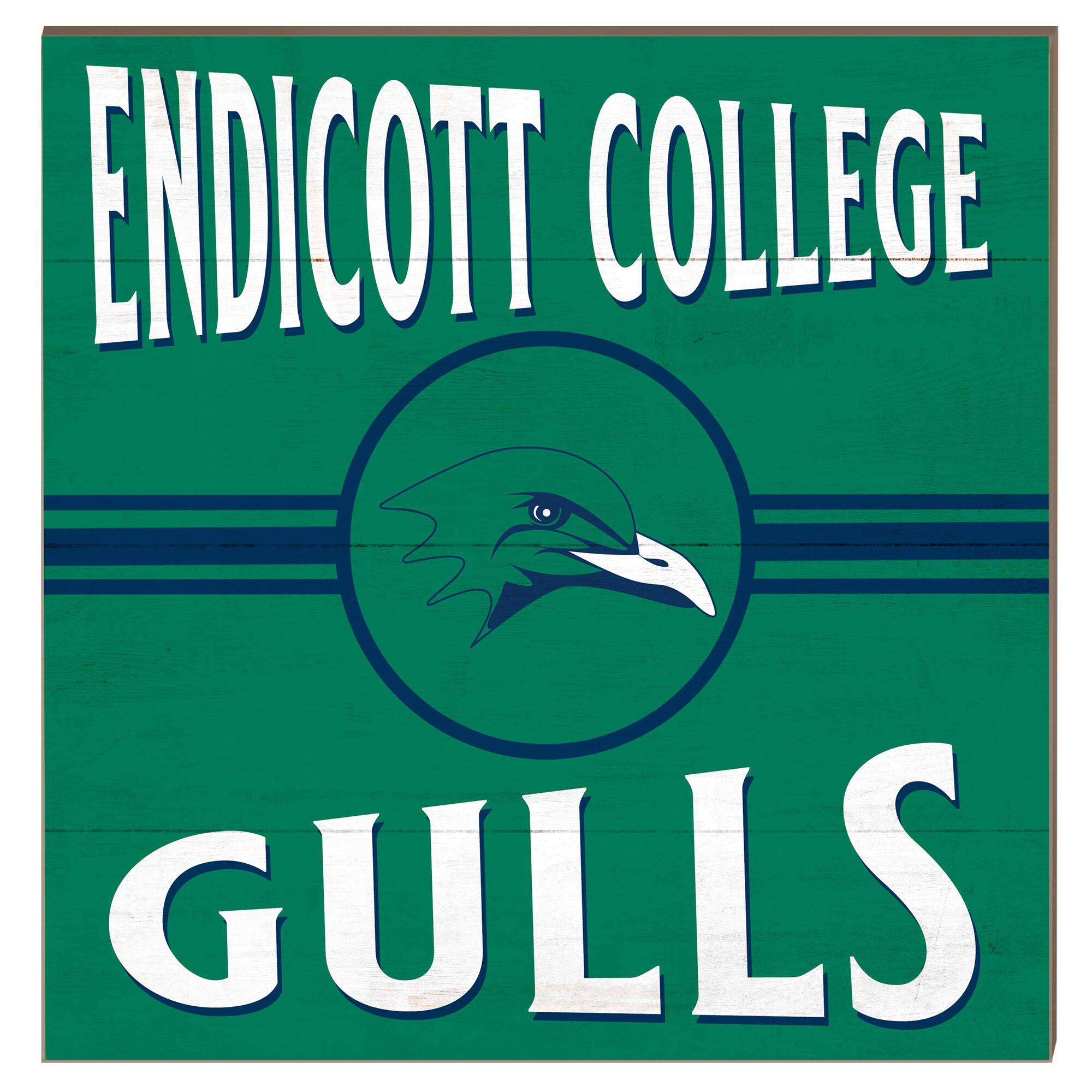 Endicott College 10" x 10" Retro Team Sign