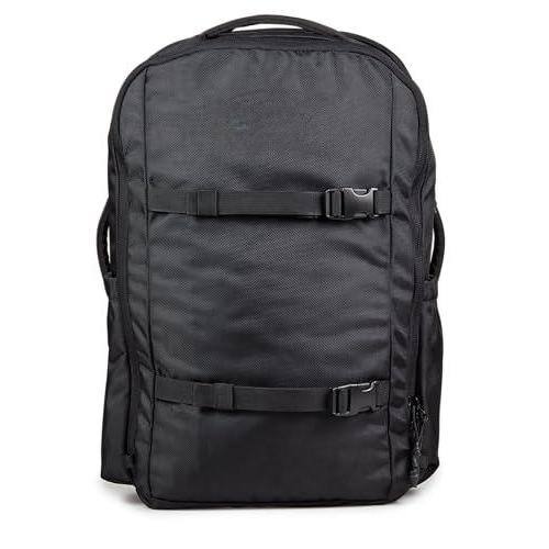 Live At Space - Venture Daypack Travel Pack With Large Main Compartment Padded Laptop Sleeve Dual Water Bottle Pockets and - Black-Venture Pack System