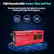High Conversion Rate
Reduce Wear and Tear
The same battery capacity, the higher the conversion efficiency, the longer the working time
- Cut conversion lossback
- Continuous voltage
- Increase power
POWER INVERTER
Power Inverter
Input: DC 12V 200W-240V
Output: AC 200W-240V
4XUSB Ports output: DC 5V/2.4A
CE PC