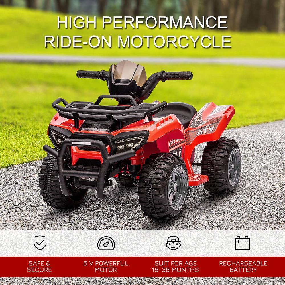 HIGH PERFORMANCE RIDE-ON MOTORCYCLE

- SAFE & SECURE
- 6 V POWERFUL MOTOR
- SUIT FOR AGE 18-36 MONTHS
- RECHARGEABLE BATTERY