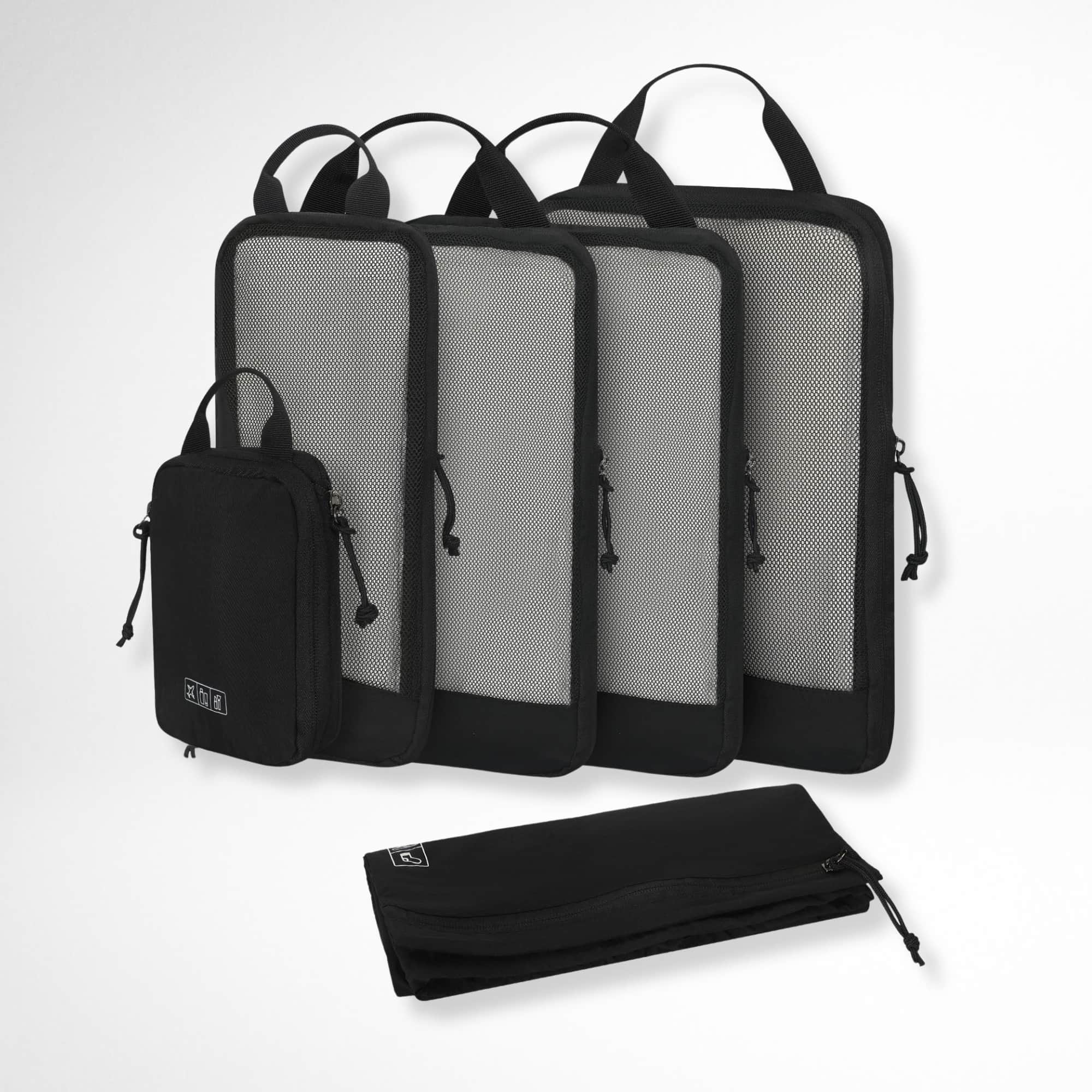 Hynes Eagle - Compression Packing Cubes 6-Piece Set - Black