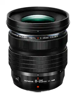 OM System - OLYMPUS M.Zuiko Digital ED 8-25mm F4.0 PRO For Micro Four Thirds System Camera, Compact Ultra Wide Zoom lens, - Black