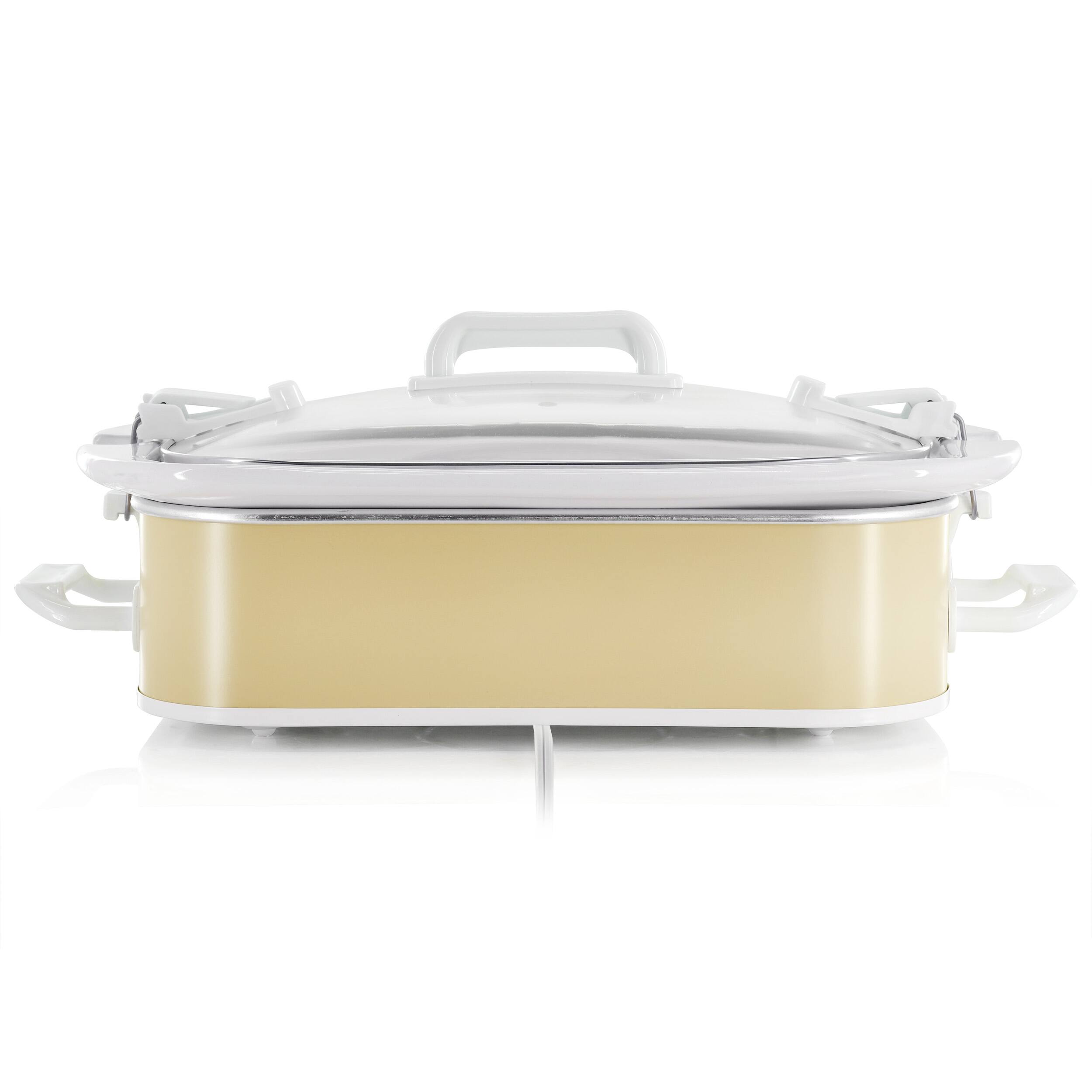 Alt View 2. MegaChef - MegaChef 3.5 Quart Casserole Slow Cooker with 3 Temperature Settings in Cream - Cream.