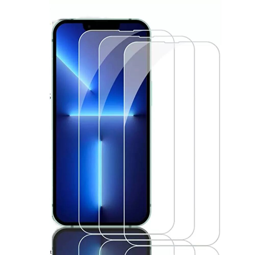 Alt View 3. Qixxronics - [3-Pack] for iPhone 13 Pro / iPhone 13 (6.1 inch) Tempered Glass Screen Protector, 9H, Anti-Scratch, Anti-Fingerprint - Clear.