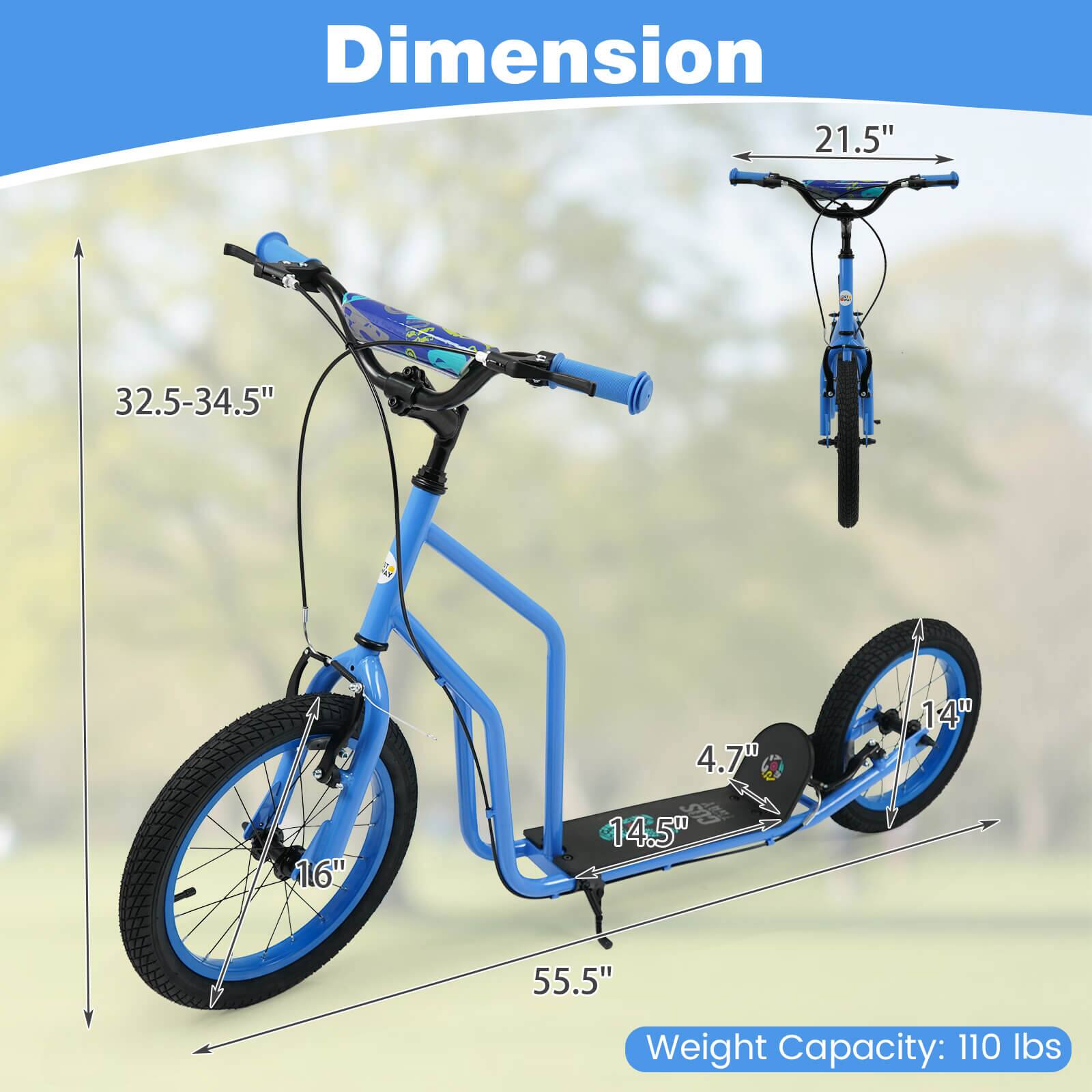 Dimension  
- 21.5"  
- 32.5-34.5"  
- 4.7"  
- 14"  
- 14.5"  
- 16"  
- 55.5"  

Weight Capacity: 110 lbs