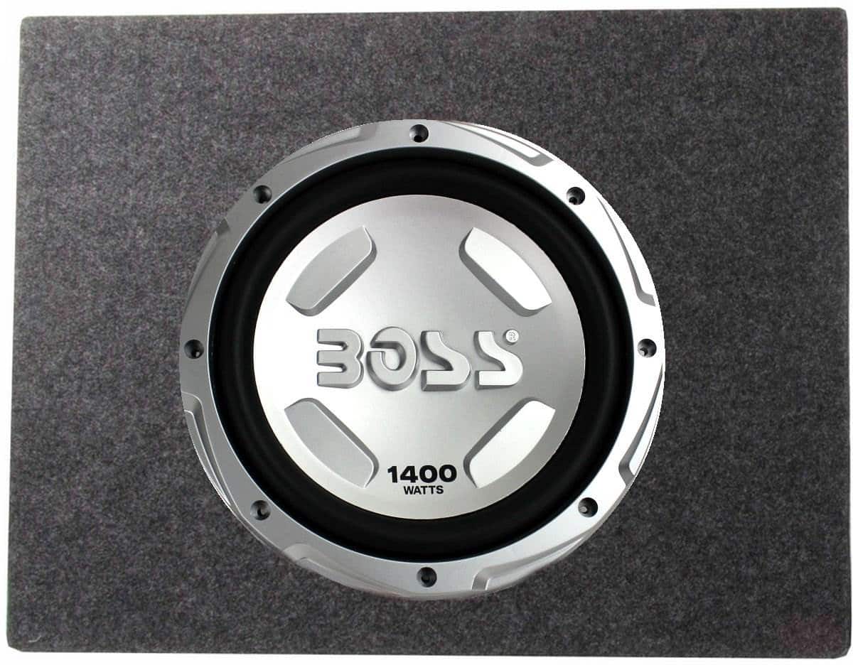 BOSS Audio - Boss Chaos 12" 1400 Watt Power Subwoofer 4 Ohm and 12" Sealed Sub Box Enclosure - Black