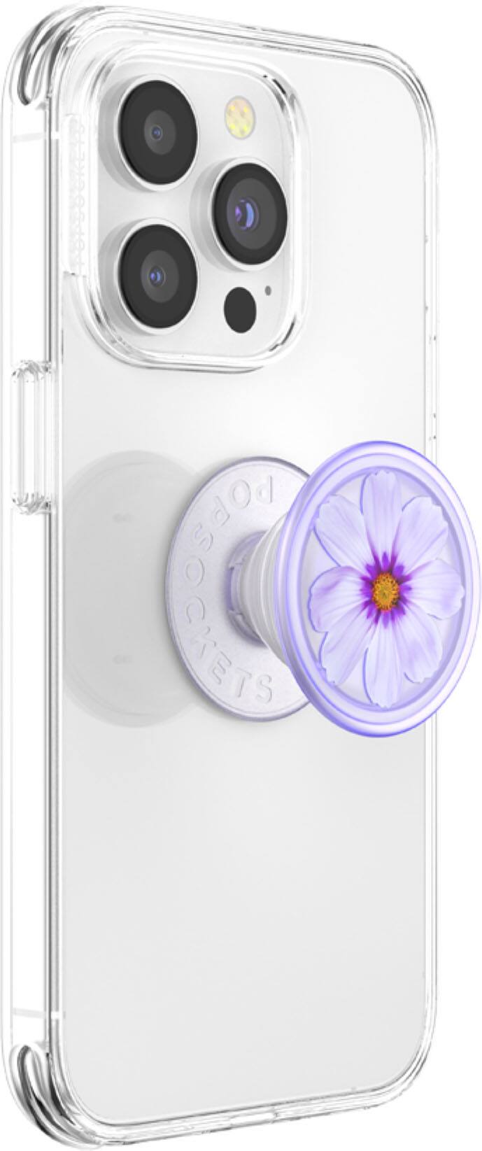 Left. PopSockets - Adhesive Plant-Based PopGrip Universal Grip & Stand for Cell Phones - Purple Cosmo.