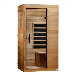 Dynamic Saunas - Elite 1 Person Compact Ultra Low EMF FAR Infrared Home Sauna - Natural