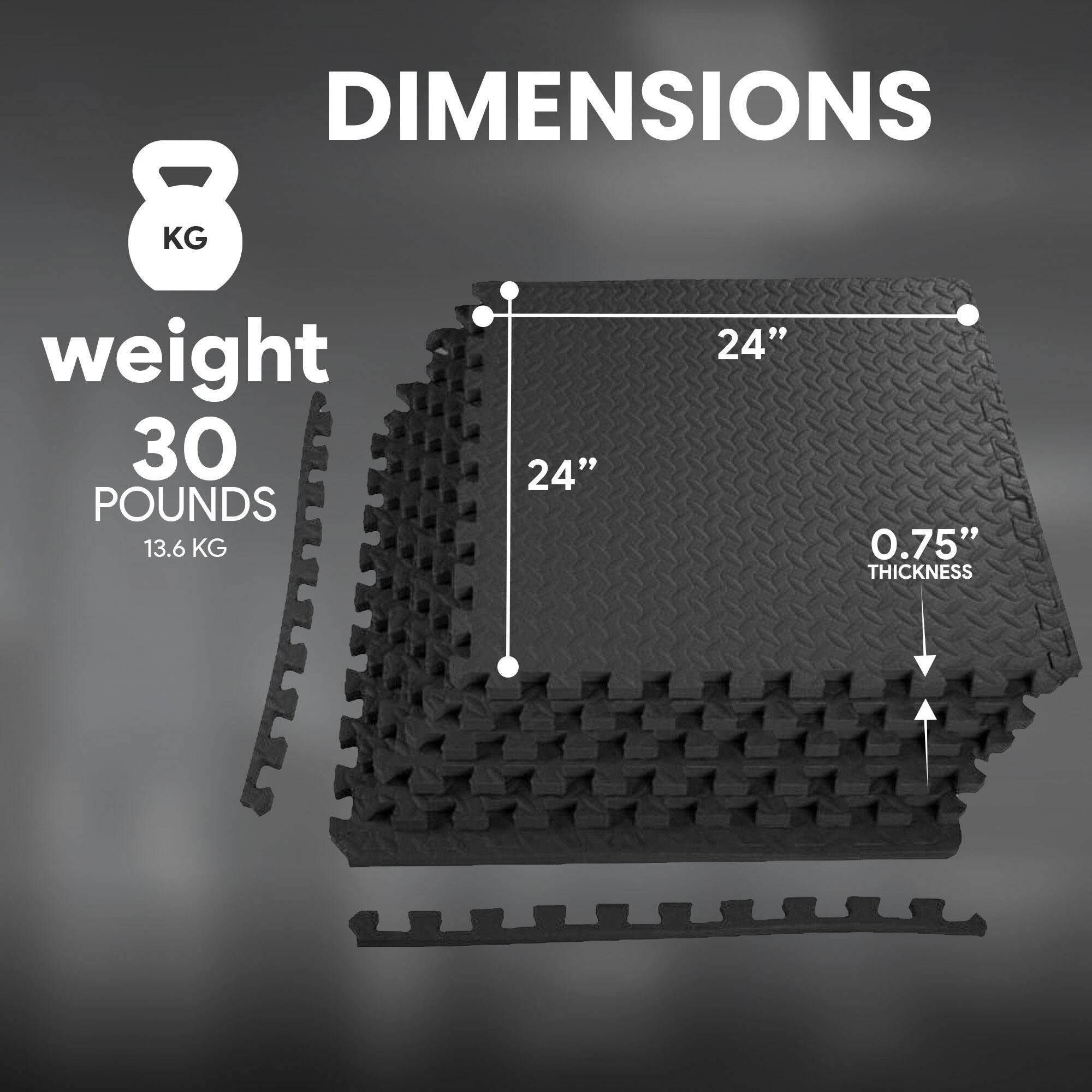 DIMENSIONS  
weight  
8 KG  
30 POUNDS  
13.6 KG  
24" x 24"  
0.75" THICKNESS