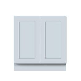 Boyel Living - 33in.W x24in.D x34.5in.H FULL HEIGHT DOOR BASE CABINET Fully assembled Cabinet With Two HDF Doors - Gray