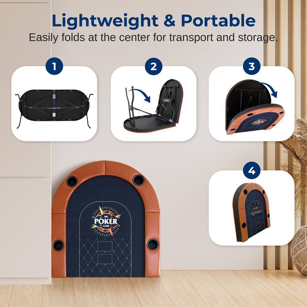 Lightweight & Portable  
Easily folds at the center for transport and storage.