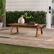 Alt View 38. Walker Edison - Modern Solid Acacia Wood Slatted Outdoor Coffee Table - Brown.