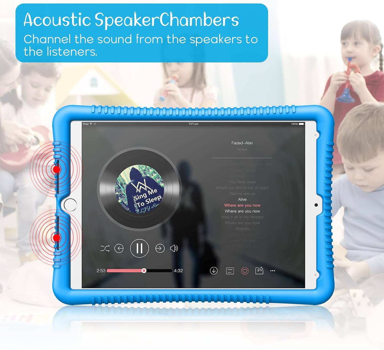 Acoustic SpeakerChambers Channel the sound from the speakers to the listeners.

7:07 pm
100%
Faded-Alan Walker
Sing Me To Sleep To eRem LKY
You fade away Afraid our aim is out of sight Wanna see us Alive Where are you now Where are you now Was it all in my fantasy Where are you now Atlantis

2:53
4:32