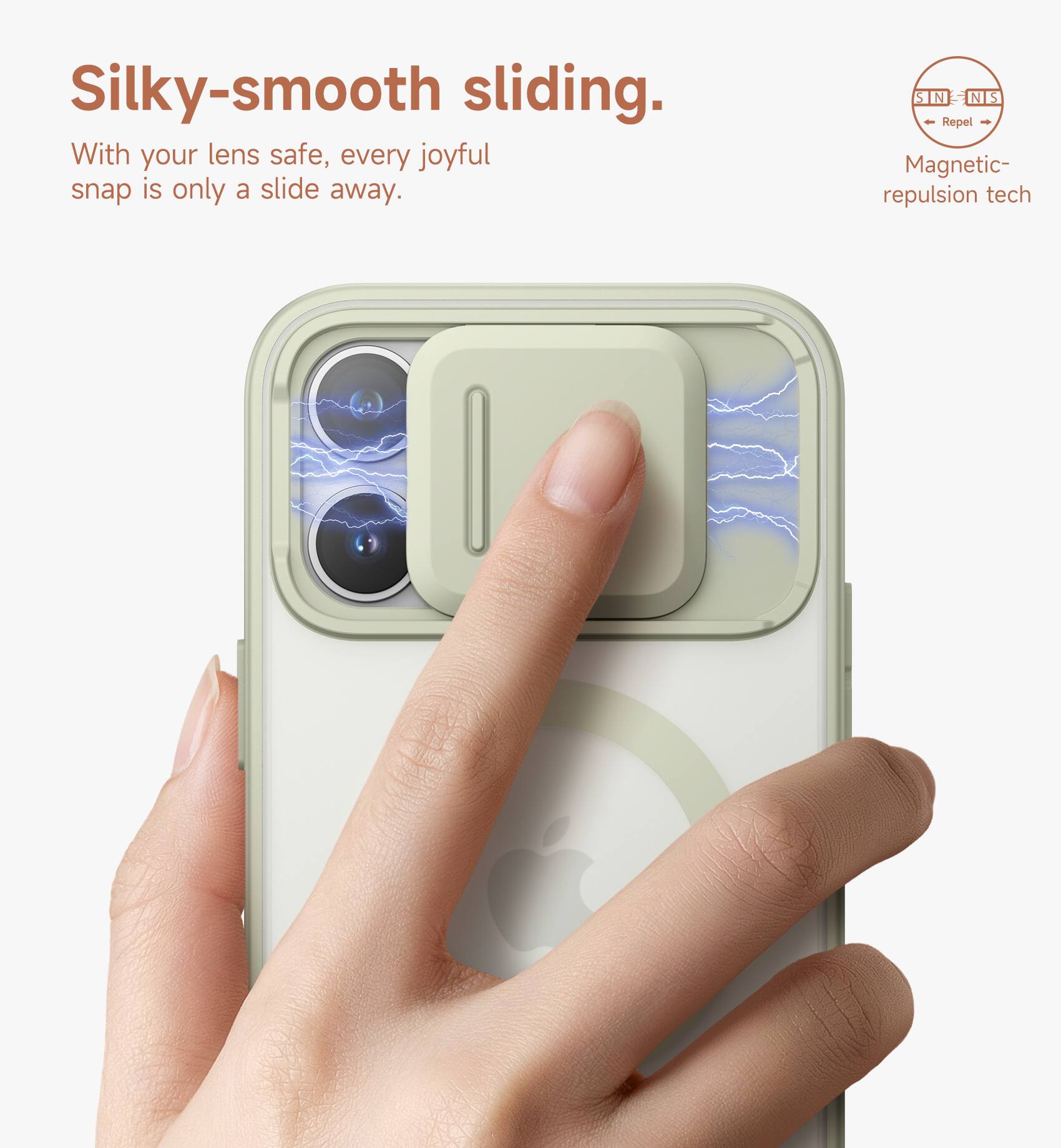 Silky-smooth sliding.  
With your lens safe, every joyful snap is only a slide away.  
STN NIS Repel - Magnetic repulsion tech