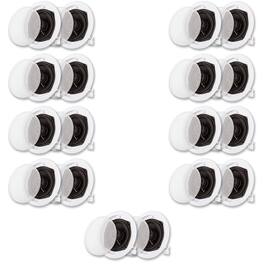 Acoustic Audio by Goldwood - R191 in Ceiling/in Wall Speaker 9 Pair Pack 2 Way Home Theater Flush Mount - Paintable White