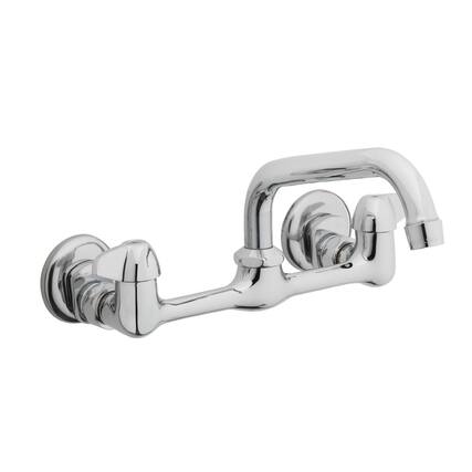 Front. Homewerks - Homewerks Two Handle Chrome Kitchen Faucet - Chrome.