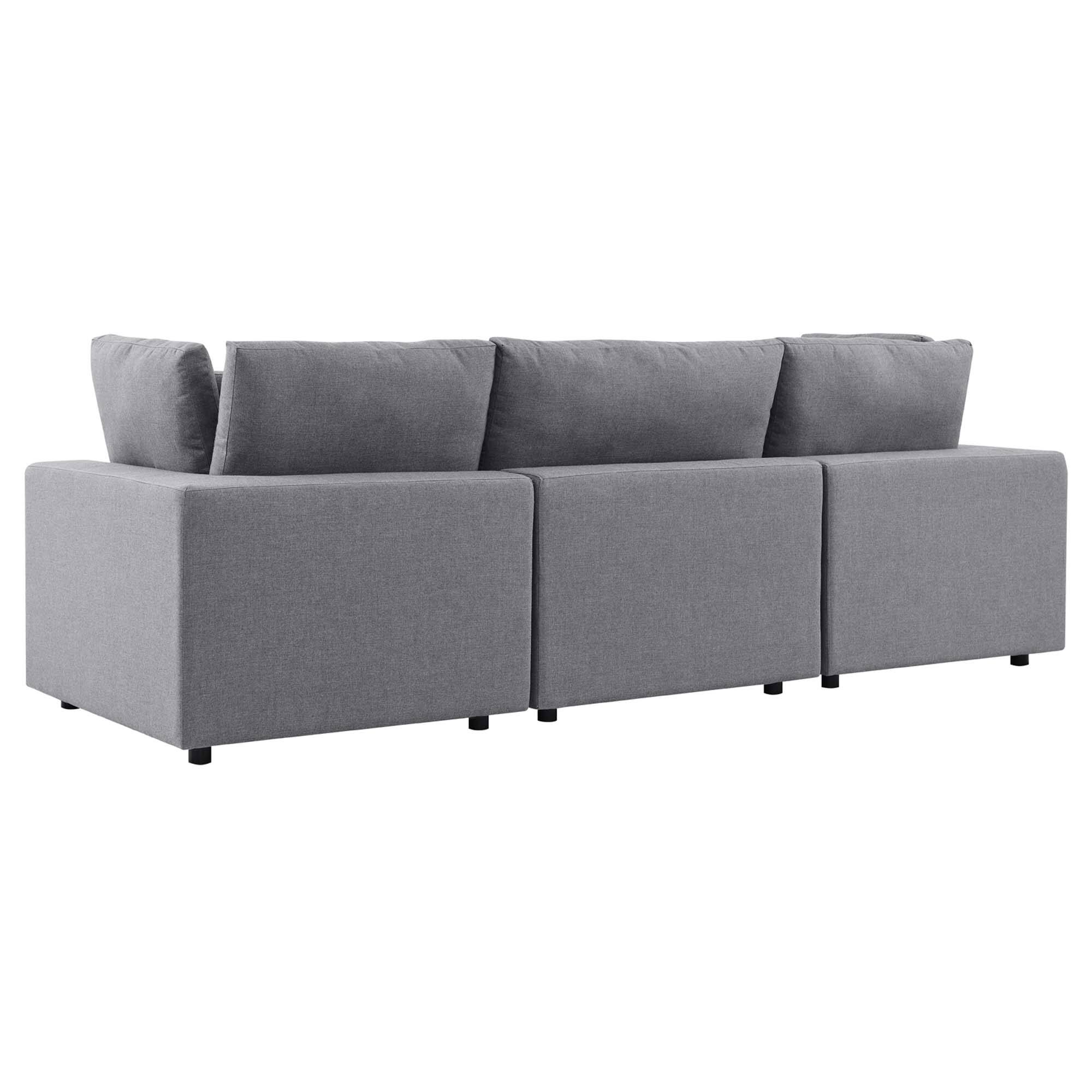 Alt View 4. Modway - Commix Sunbrella® Outdoor Patio Sofa by Modway - Gray.
