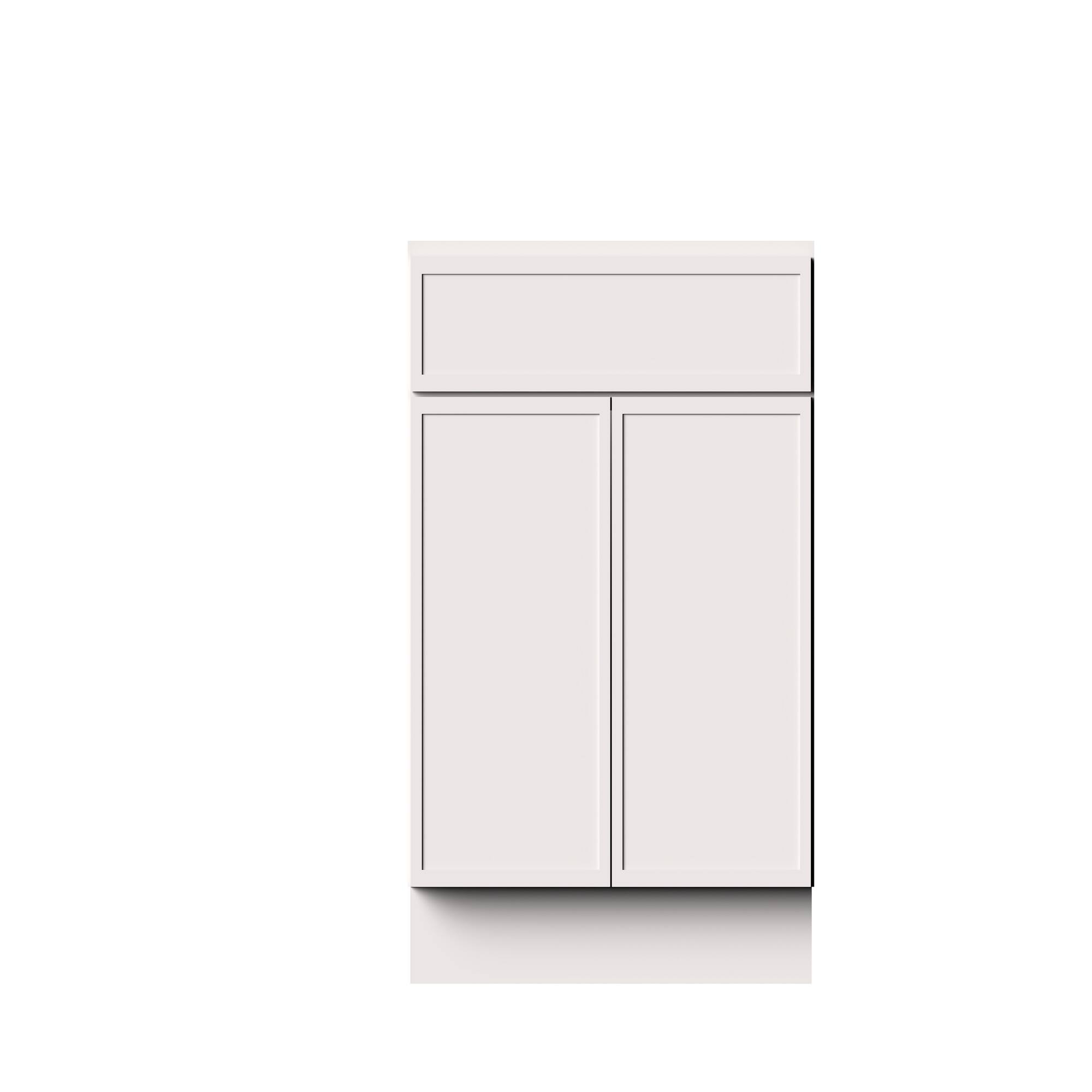 Alt View 1. Boyel Living - 30-in W x 34.5-in H x 24-in D Slim Shaker RTA Kitchen Sink Base Cabinet with Soft-Close - Snow White.