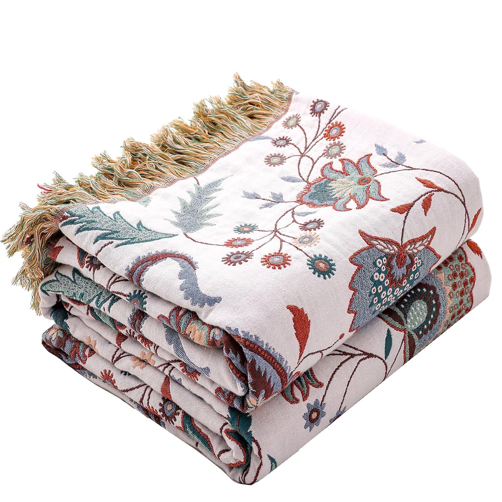 View of Dapper Styles Boho Throw Blankets Reversible Luxurious Cotton Bed ...
