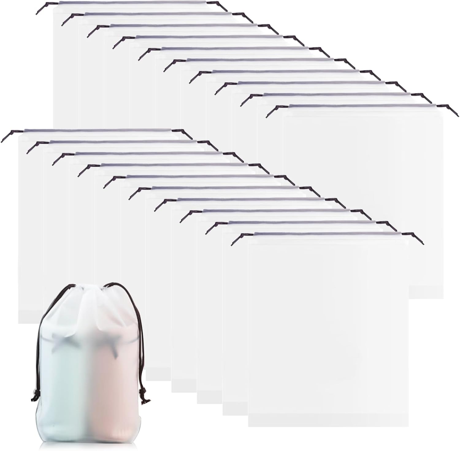 Auledio - 20Pcs Waterproof and Dustproof Shoe Organiser with Drawstring, Practical Travel Accessories for Women and Men