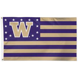 WinCraft - Washington Huskies 3' x 5' Stars & Stripes One-Sided Flag - Multicolor