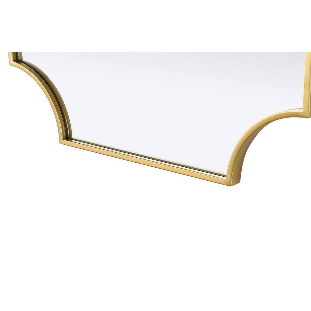 Alt View 4. Elegant Kitchen and Bath - Notched Metal Mirror 24x36 inch in Brass - Brass.