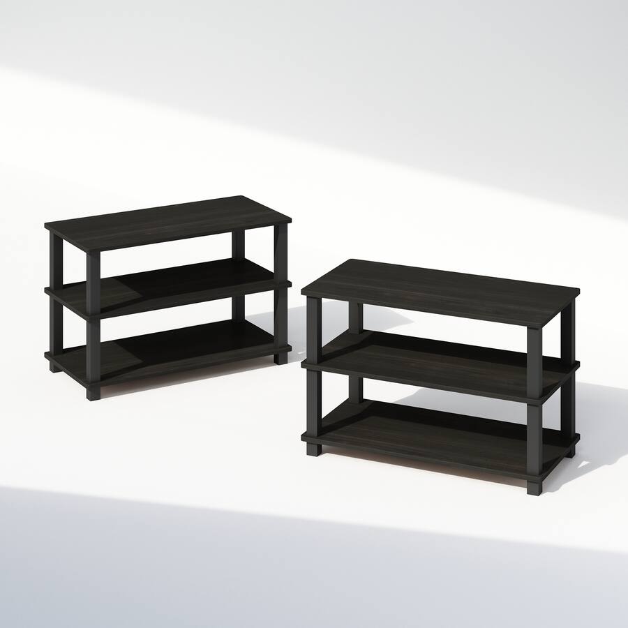 Furinno Turn-N-Tube 4-laags multifunctioneel plankenrek met klassieke buizen, zwart/grijs Furinno Turn-N-Tube 4-laags multifunctioneel plankenrek met klassieke buizen, zwart/grijs